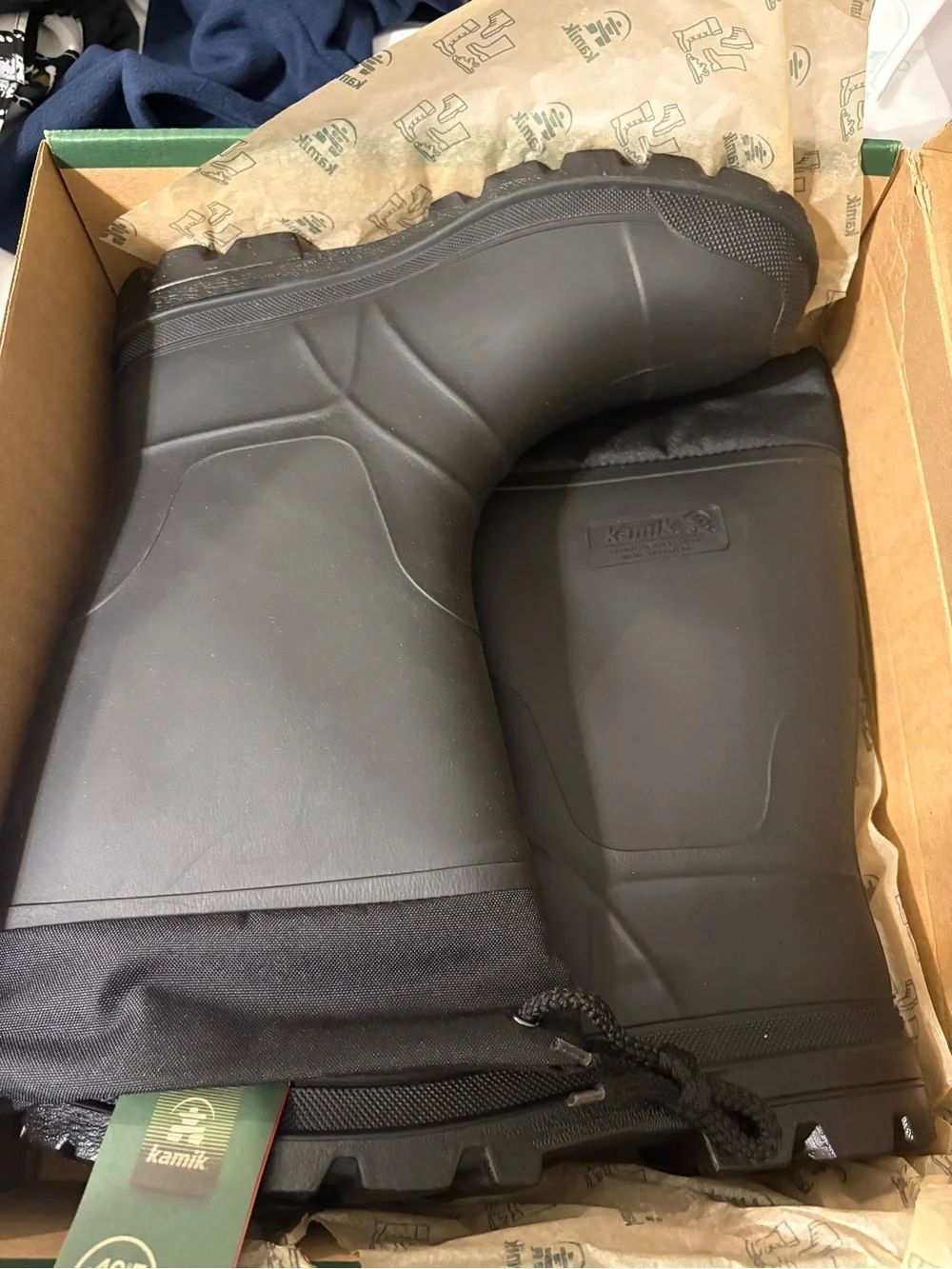 Kamik Black Icebreakers Insulated Rubber waterproof Boots Men’s Size 11